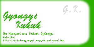 gyongyi kukuk business card
